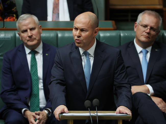 CANBERRA, AUSTRALIA NewsWire Photos MAY, 11 2021: Treasurer Josh Frydenberg delivered the 2021 Budget in the House of Representatives, at Parliament House, in Canberra. Picture: NCA NewsWire / Gary Ramage