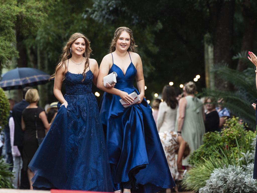 Cherie Wilkinson (left) and Alexis Fleming at Fairholme College formal, Wednesday, March 29, 2023. Picture: Kevin Farmer