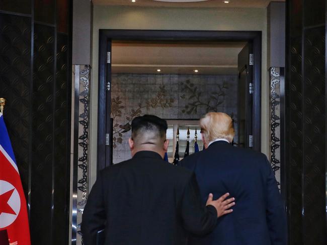 Donald Trump and Kim Jong-un. A fine bromance. Picture: AFP