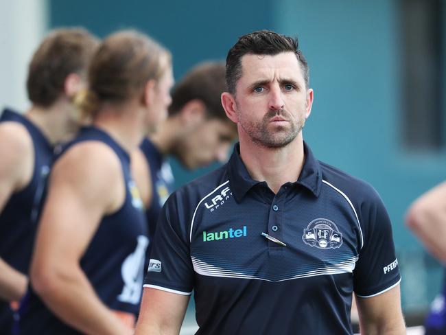 TSL. Clarence V Launceston. Scott Stephens coaching Launceston in the absence of coach Mitch Thorp. Picture: Nikki Davis-Jones