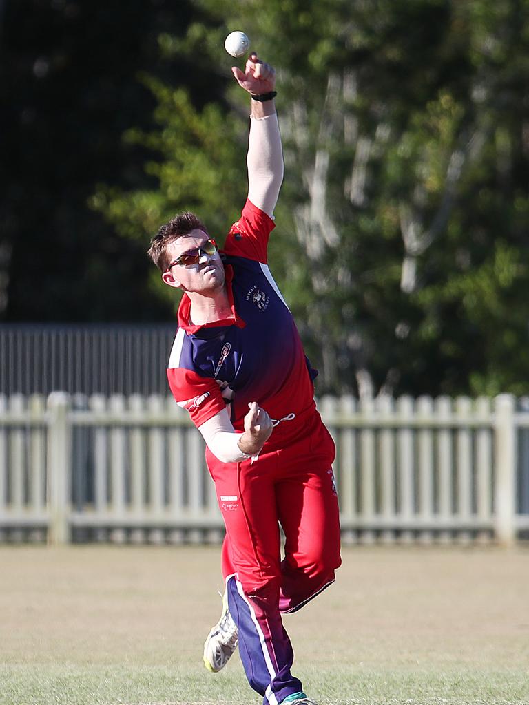 Mulgrave spin bowler Will Robertson in the Cricket Far North 40 overs match between Mulgrave and Rovers, held at Walker Road sports precinct, Edmonton. PICTURE: BRENDAN RADKE