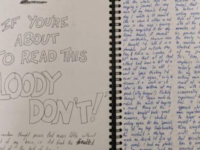 Hunt for author of long-lost backpackers diary.