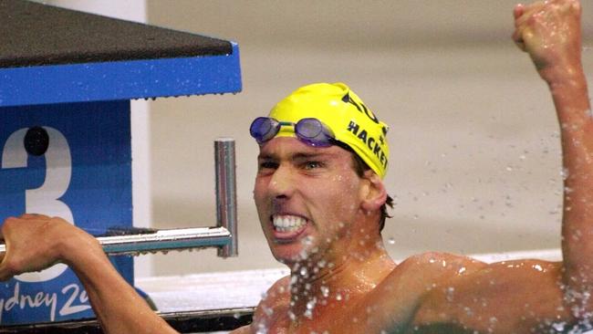 Grant Hackett after winning gold at the 2000 Olympics. (Pic: AP Photo/David Longstreath)