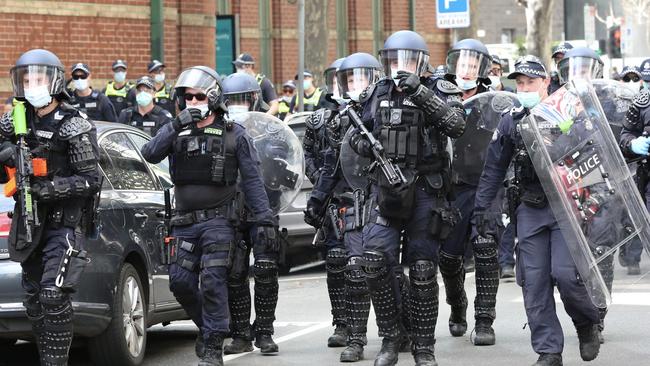 Victoria Police’s show of force.