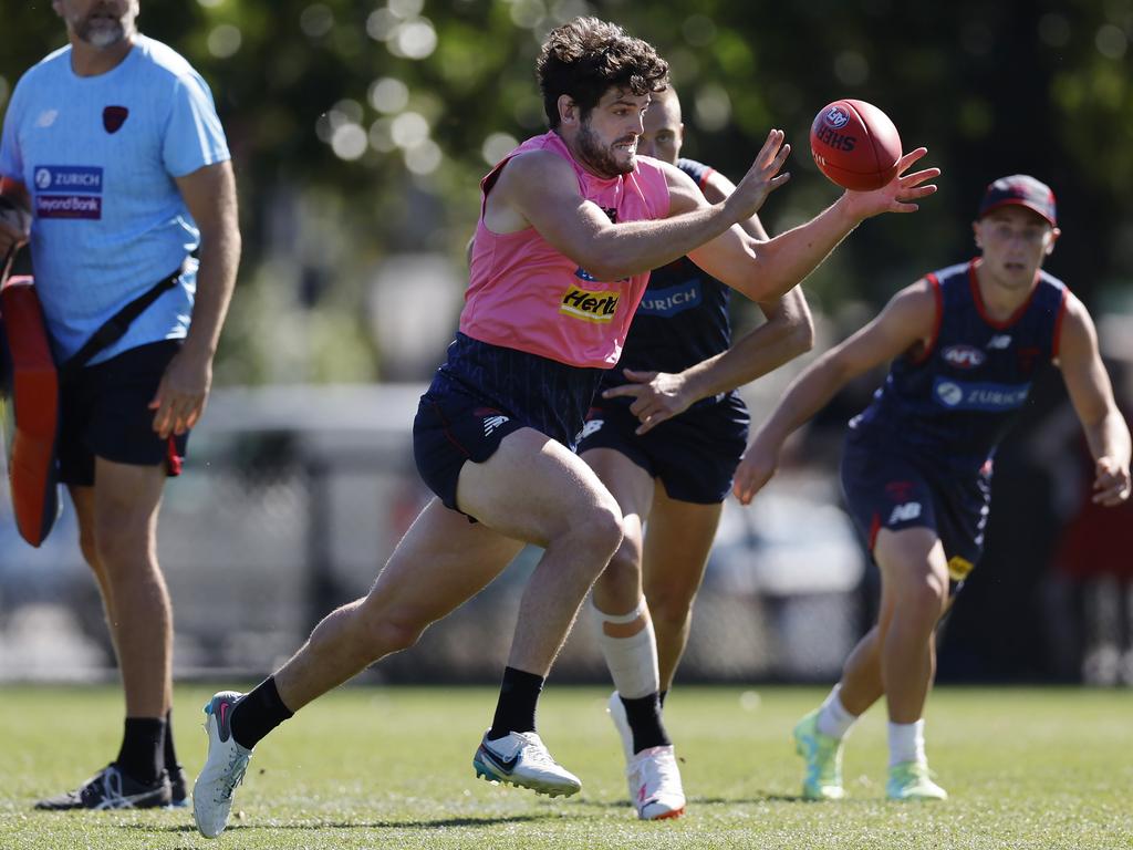 Repeated knocks to the head over the years had taken its toll and a recent scan showed “microscopic changes” to Angus Brayshaw’s brain. Picture: Michael Klein