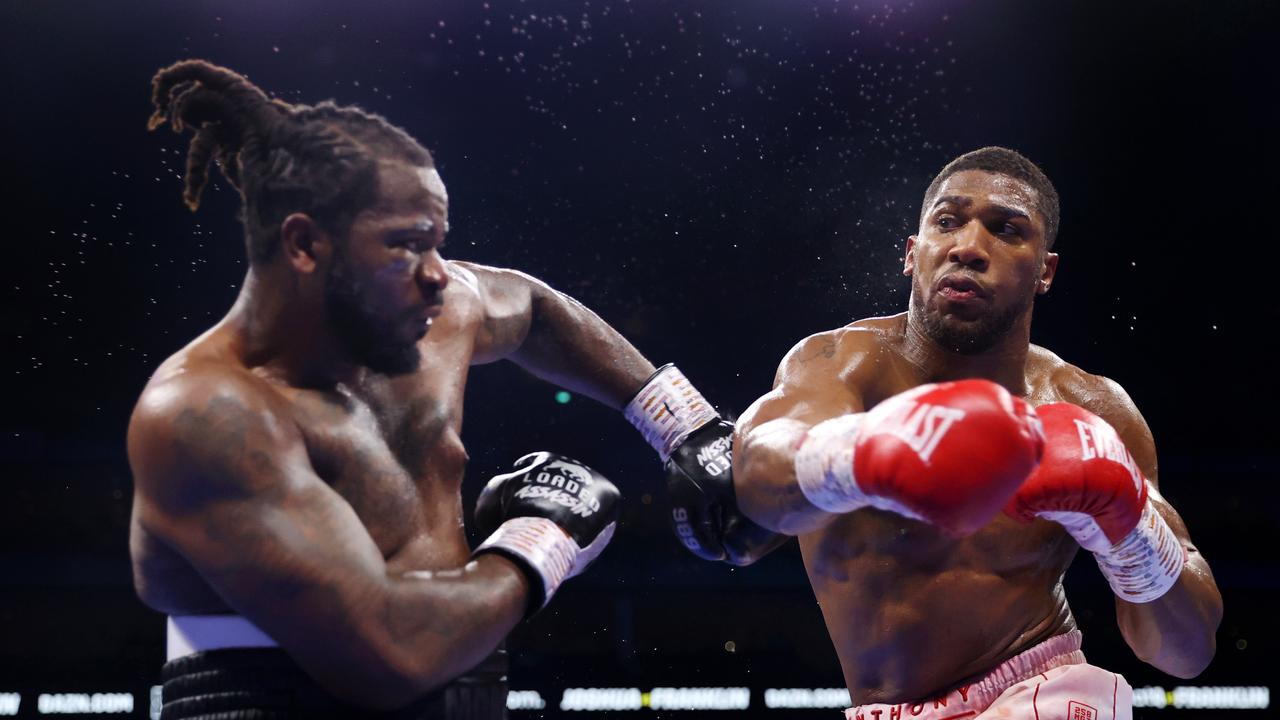 Anthony Joshua was too good for Jermaine Franklin in a dour fight. (Photo by James Chance/Getty Images)