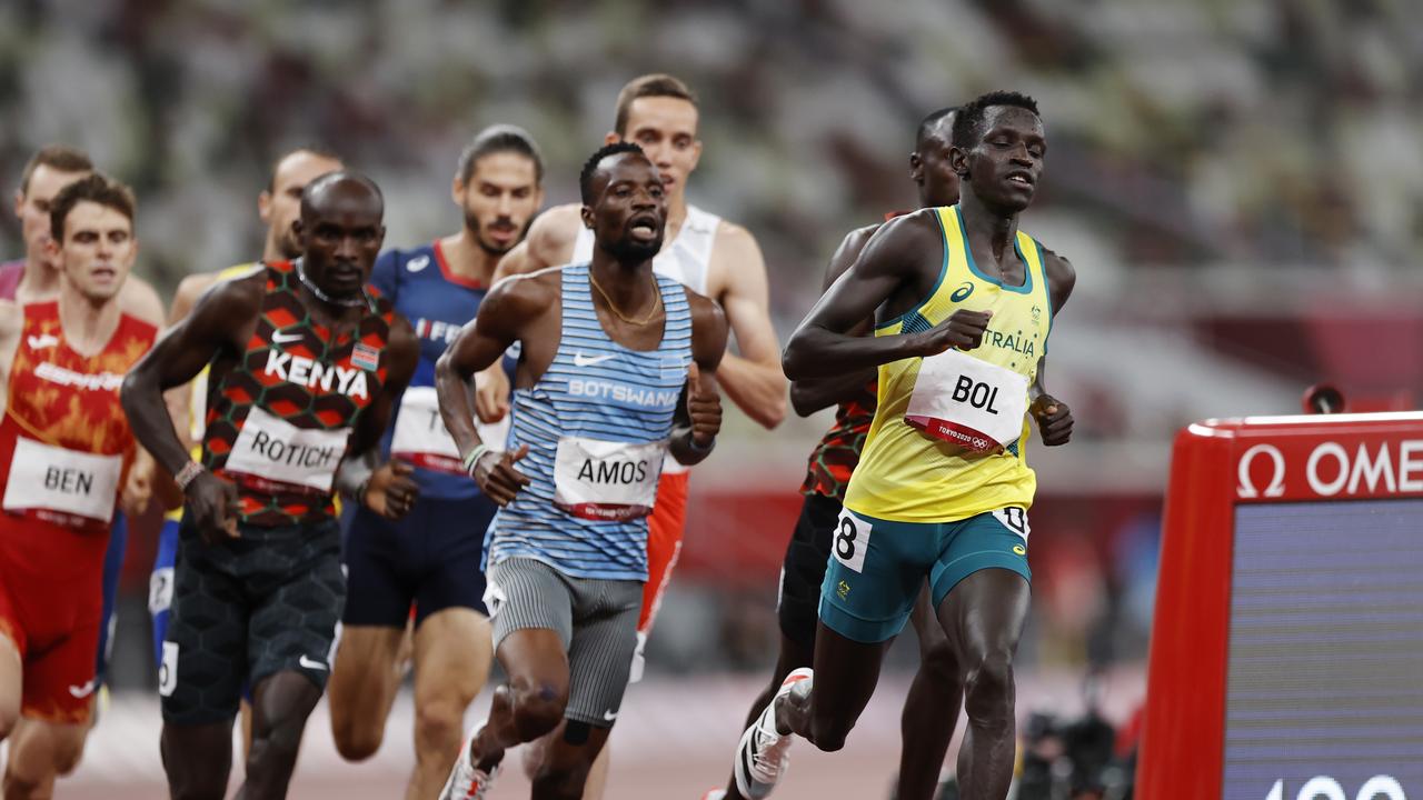 Bol in the Olympic 800m final in Tokyo where he finished fourth.