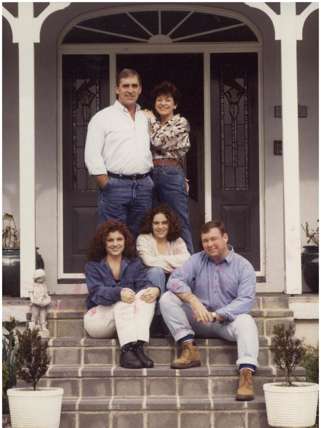 Family man.... Mr Fahey with his family in 1992.