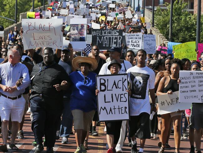 Thousands join a Black Lives Matter rally in Oklahoma City on Sunday. Picture: Sue Ogrocki