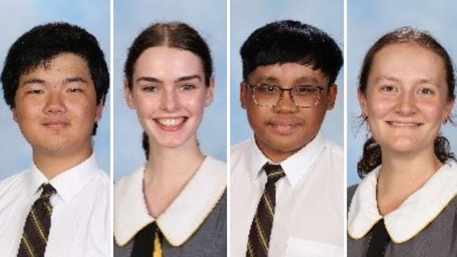 Kedron State High School captains Sophia Buckley, Rigel Blancaver, Olivia Mulcahy, and Calvin Liu. Photo – contributed.