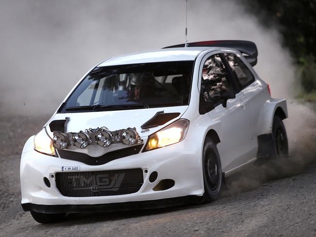 The new Yaris WRC being tested.