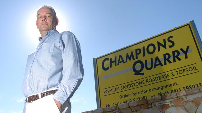 Former Lismore mayor Jeff Champion outside Champion's Quarry at Tucki Tucki in a file photo. Picture: David Nielsen.