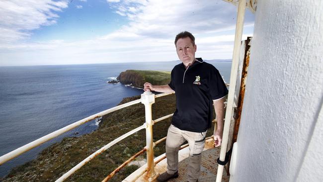 Craig Parsey, of Bruny Island Safaris, has had to postpone redevelopments planned for the Cape Bruny Lighthouse for two years due to the COVID-19 crisis.