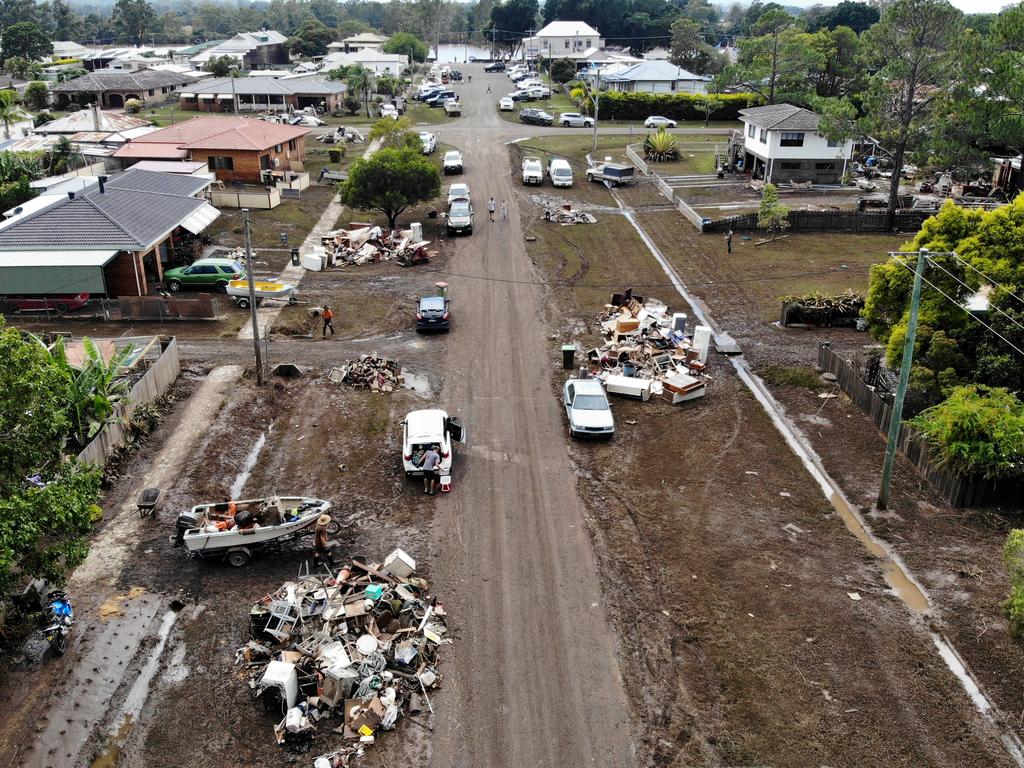 The clean-up continues in Lismore, but will be aided with a new federal government assistance package. icture: Toby Zerna