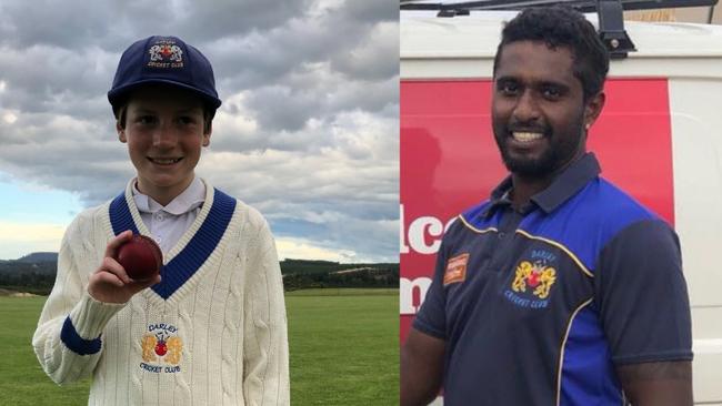 Darley cricket stars George Martindale (left) and Madushanka Ekanayaka both enjoyed strong performances on the weekend.