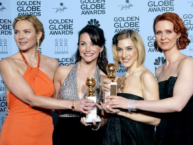 Sex and the City stars (from left): Kim Cattrall, Kristin Davis, Sarah Jessica Parker and Cynthia Nixon. Picture: Frederick M. Brown/Getty Images