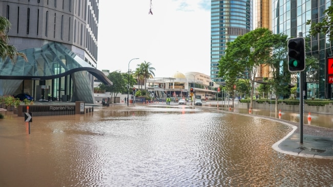 Brisbane seen underwater during the recent flooding event which affected much of the east coast. Picture: Peter Wallis/Getty Images