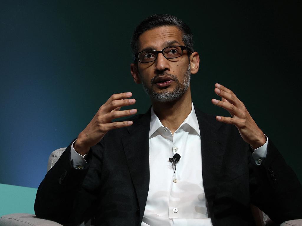 Google CEO Sundar Pichai potentially faces the first attempt to dismantle a US company since Microsoft two decades ago. Picture: AFP