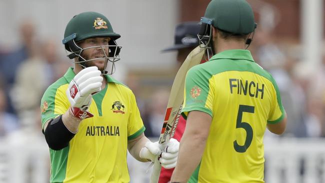 David Warner and Aaron Finch have put on three century and three half century stands from seven games at this World Cup.