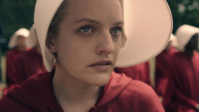 Elizabeth Moss in The Handmaid’s Tale. Picture: Hulu