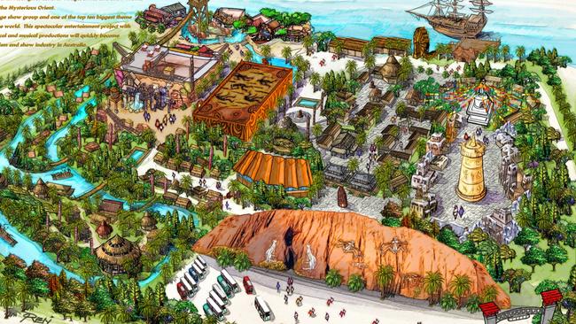 Artist impression of Songcheng’s groups planned Theme Park at Carrara.