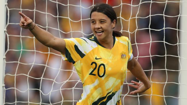 FA CEO James Johnson says he has spoken to captain Sam Kerr, pictured (Photo by Tony Feder/Getty Images)