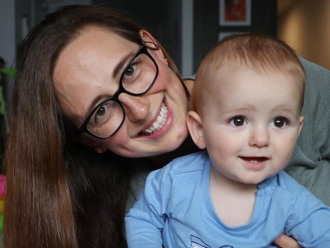 15/2/21: Laura Smith and her baby Hunter (9 months)at Forest Lodge in Sydney. She conceived Hunter through IVF treatment. The  Morrison Government's has launched YourIVFSuccess website which will help consumers find and compare fertility clinics or estimate their individual chance of success." John Feder