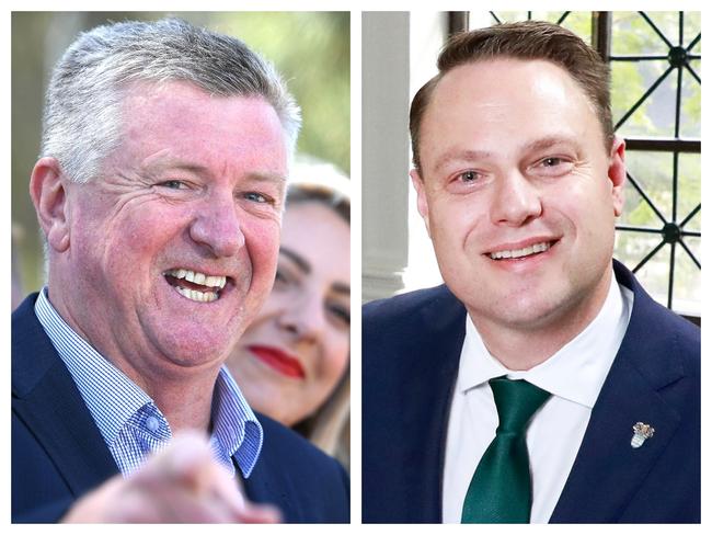 Patrick Condren and Adrian Schrinner will battle it out to become Brisbane's next lord mayor. Picture: Courier Mail