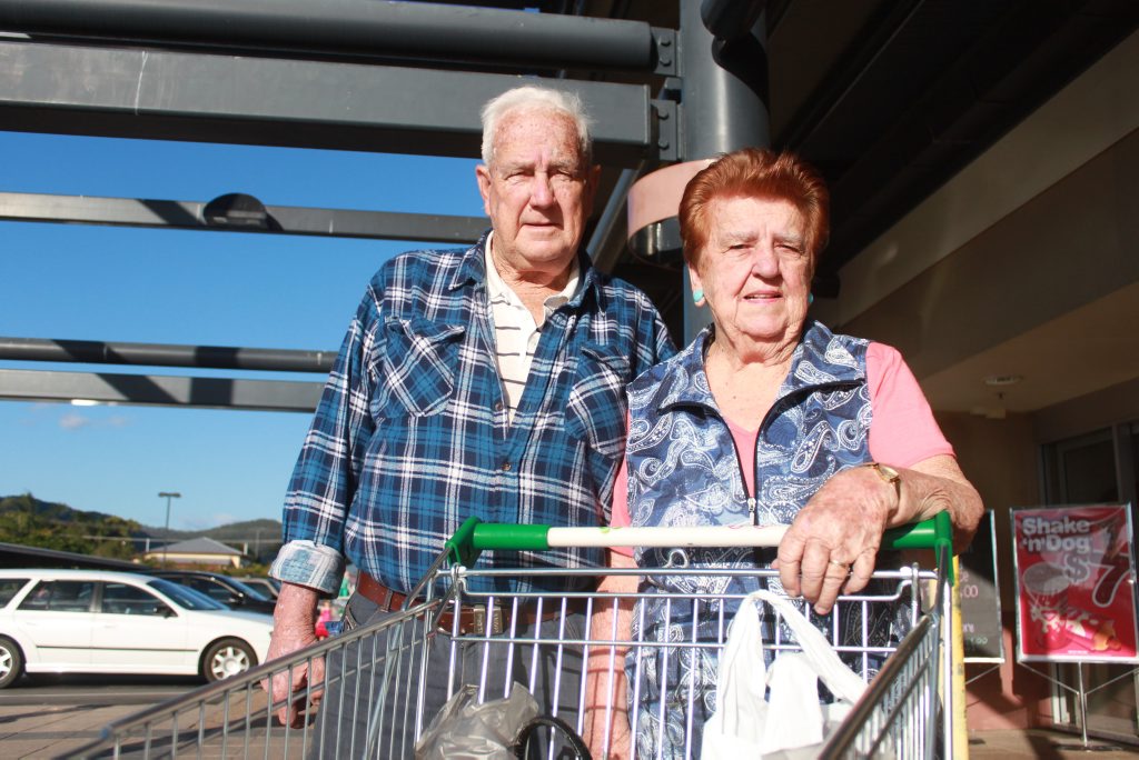 Rockhampton's Marie and Leonard Mahon shop around for the best bargains when they do their groceries each fortnight. Photo Michelle Gately / Morning Bulletin. Picture: Michelle Gately