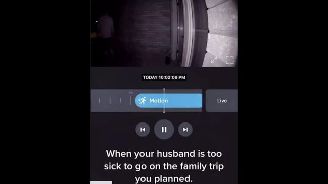 Wife catches husband cheating on their video doorbell after he claimed he was ‘too sick’ to come on family trip