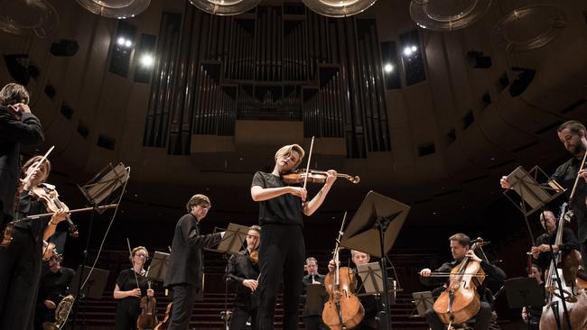 Vanska performs on the newly-acquired Stradivarius. Picture: Nic Walker