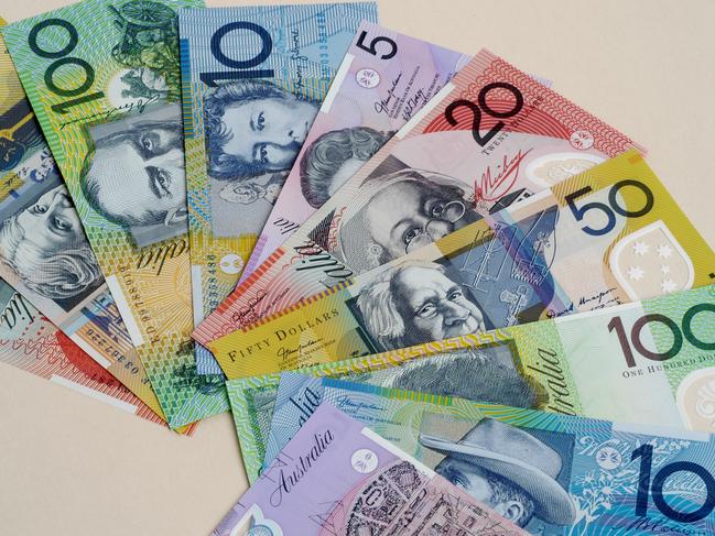 Generic of Australian bank notes. Pic RBA.