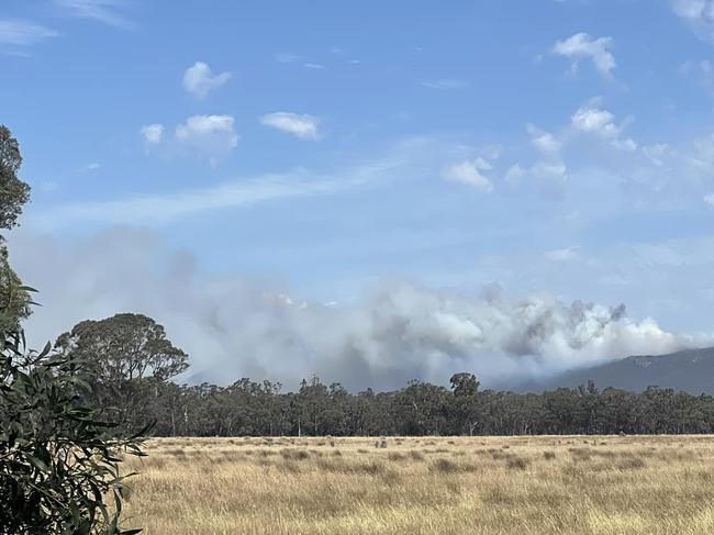 Bush Fire Grampians Halls Gap Victoria. Picture: Facebook