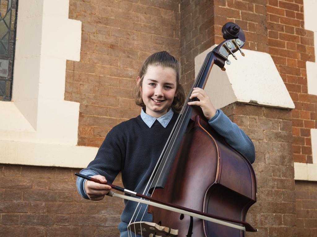 Theo Law of Rangeville State School before competing in the All-Age graded string solo grade two section of the 78th City of Toowoomba Eisteddfod at The Empire, Friday, July 26, 2024. Picture: Kevin Farmer