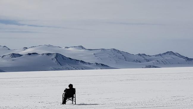 The competitors kept themselves busy with cards and admiring the views while at Union Glacier. 