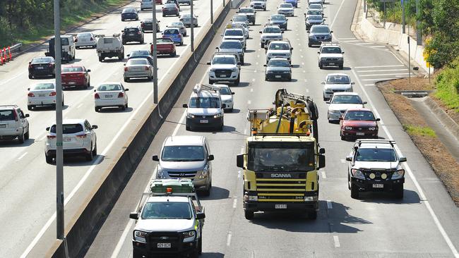 Traffic along the M1 motorway between Brisbane and the Gold Coast. Picture: John Gass/AAP