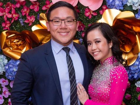 Kieran Ngo, 26, and his girlfriend Monica Nguyen. Kieran died hours after attending Transmission Festival at the Sydney Showground on Saturday.