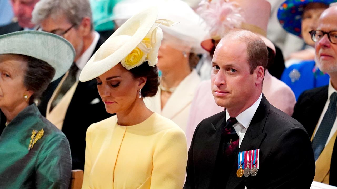 … while William and Kate sat on the other. Picture: Victoria Jones – WPA Pool/Getty