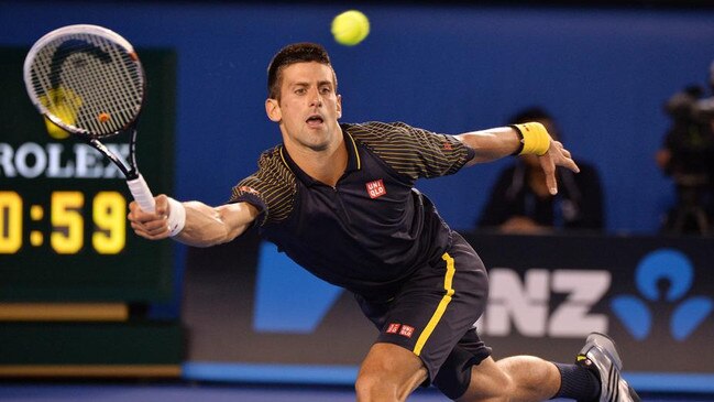 Australian Open Men's Final in 2013. Djokovic in action during the Tie beak again Murray. Picture: Supplied