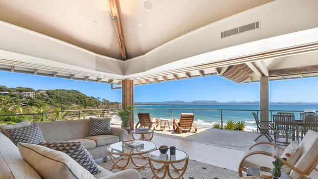 This home at Wategos beach has reportedly sold for a record-breaking $22 million.