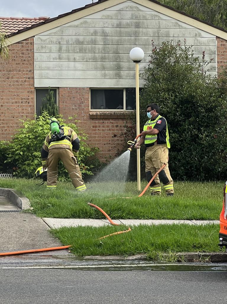 Fire crews descended on the villa about 9.30am.