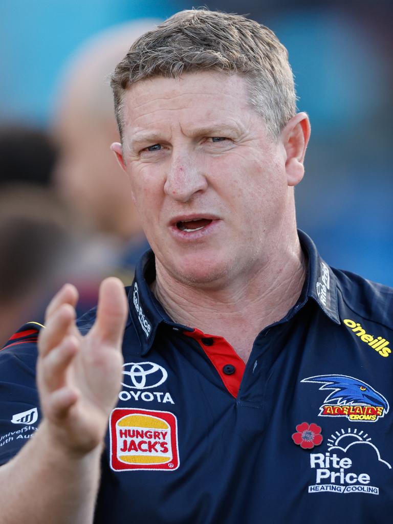 Forwards and senior assistant coach Scott Burns. Picture: Dylan Burns/AFL Photos via Getty Images