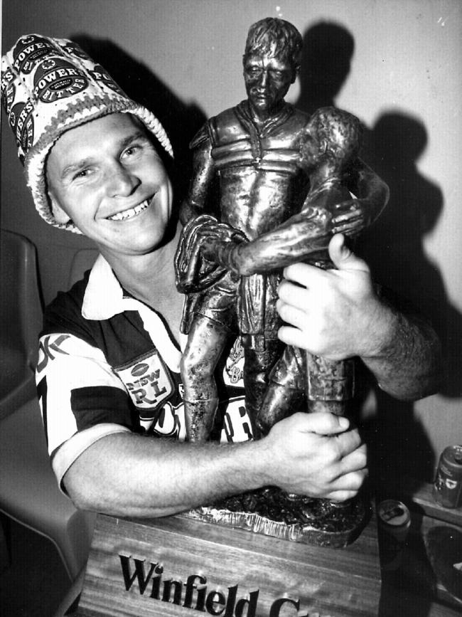 Langer with the 1992 Winfield Cup.