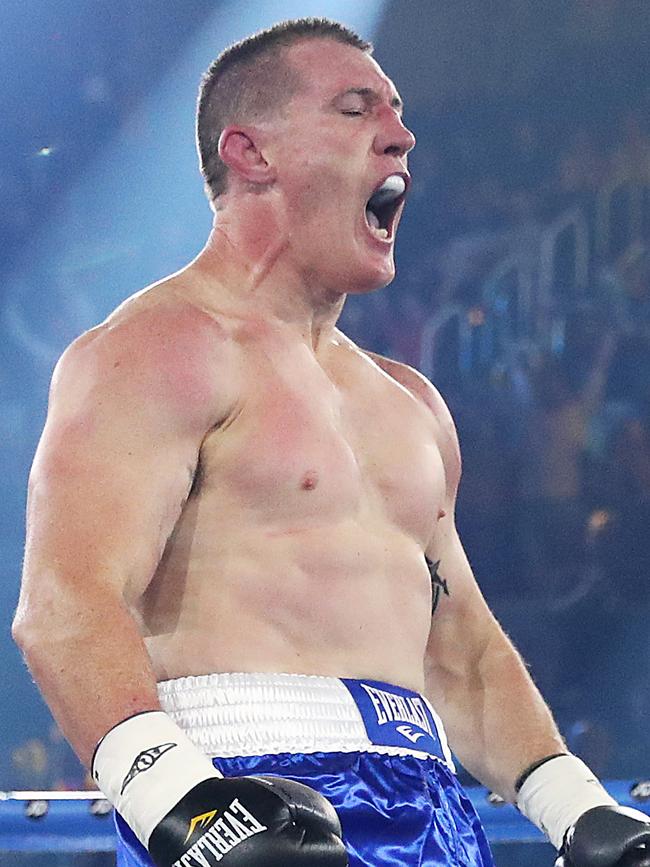 Gallen celebrates his victory. Picture: Getty Images