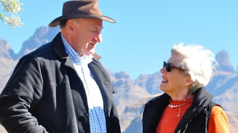 Dr John Schwarz and his wife Rosalie Schwarz. Picture: Rosalie Schwarz