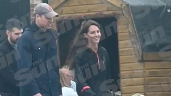 Still from video of The Prince and Princess of Waleat a farm shop in Windsor. Picture – The Sun