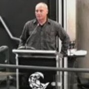 Narrabeen resident Jason Gribble addressing Northern Beaches Council on Tuesday night about flooding problems on Narrabeen Lagoon. Picture: Northern Beaches Council