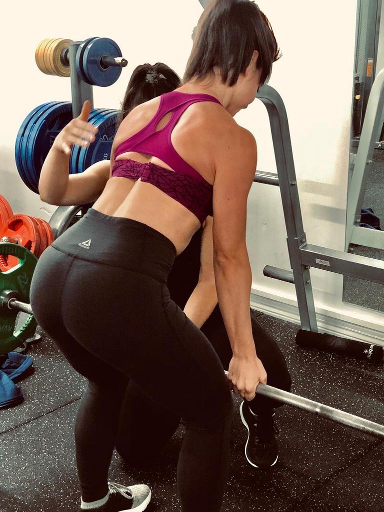 She trains three times a week doing weights — 90 mins each session and walks every morning for 45 minutes.