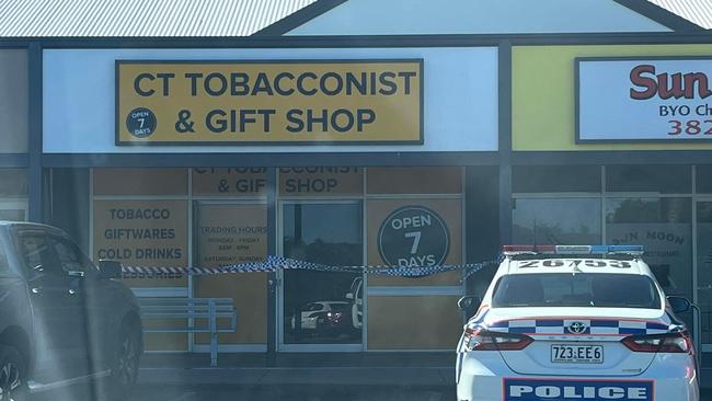 A tobacconist at a Thornlands shopping centre was robbed and the store set alight last week. Picture: Contributed