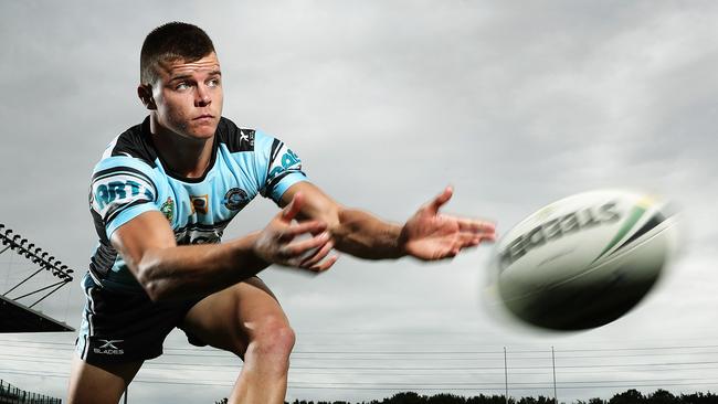 HOLD DO NOT USE WITHOUT PERMISSION FROM DAILY TELEGRAPH SPORTS EDITORS - Cronulla Sharks NRL rookie Jayden Brailey poses for a portrait at Southern Cross Stadium, Cronulla. Picture: Brett Costello